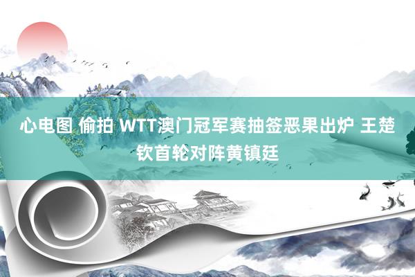 心电图 偷拍 WTT澳门冠军赛抽签恶果出炉 王楚钦首轮对阵黄镇廷