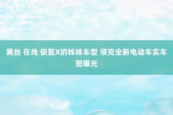 黑丝 在线 极氪X的姊妹车型 领克全新电动车实车图曝光