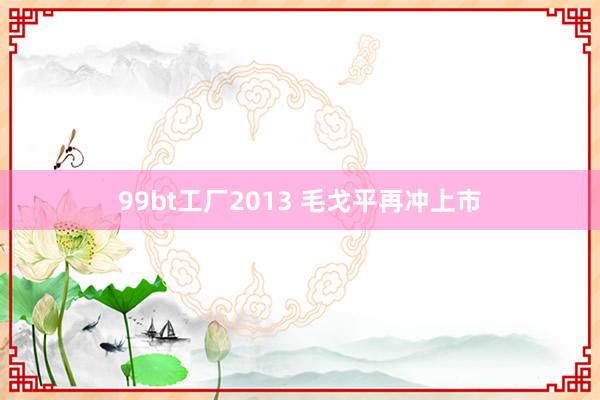 99bt工厂2013 毛戈平再冲上市