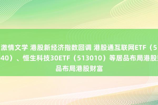 激情文学 港股新经济指数回调 港股通互联网ETF（513040）、恒生科技30ETF（513010）等居品布局港股财富