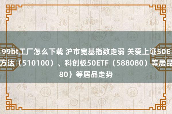 99bt工厂怎么下载 沪市宽基指数走弱 关爱上证50ETF易方达（510100）、科创板50ETF（588080）等居品走势