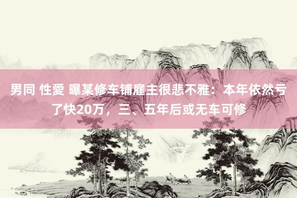 男同 性愛 曝某修车铺雇主很悲不雅：本年依然亏了快20万，三、五年后或无车可修