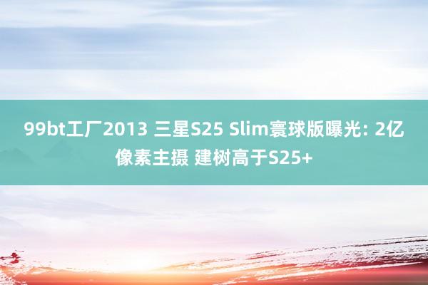 99bt工厂2013 三星S25 Slim寰球版曝光: 2亿像素主摄 建树高于S25+