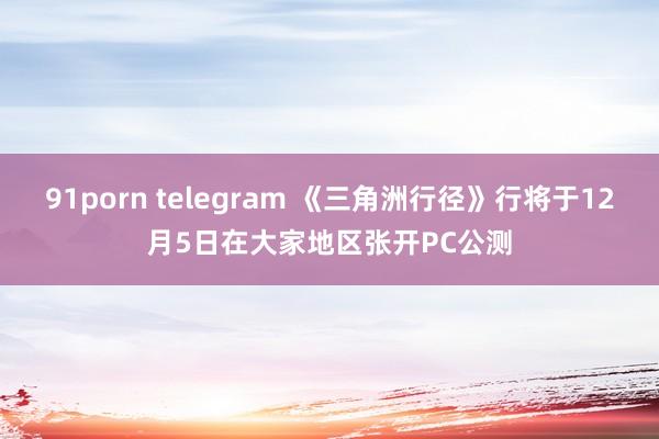 91porn telegram 《三角洲行径》行将于12月5日在大家地区张开PC公测