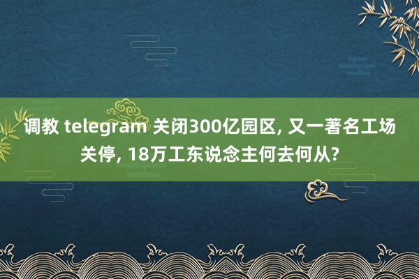 调教 telegram 关闭300亿园区， 又一著名工场关停， 18万工东说念主何去何从?