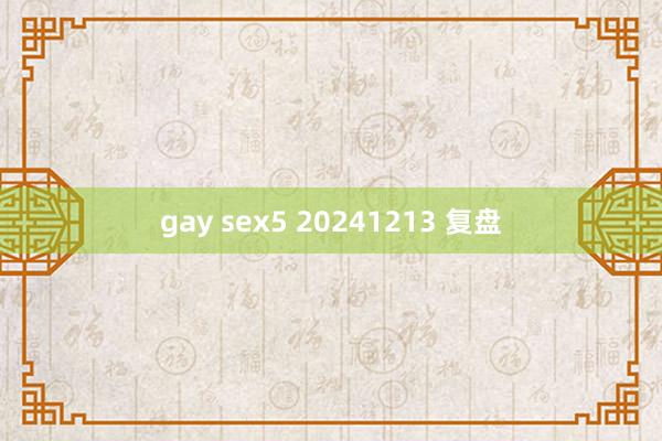 gay sex5 20241213 复盘