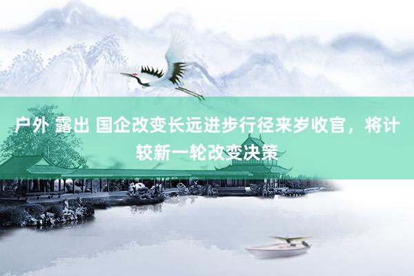 户外 露出 国企改变长远进步行径来岁收官，将计较新一轮改变决策