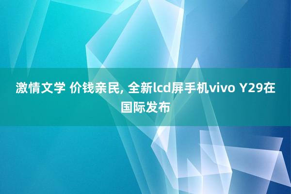 激情文学 价钱亲民， 全新lcd屏手机vivo Y29在国际发布