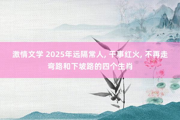 激情文学 2025年远隔常人， 干事红火， 不再走弯路和下坡路的四个生肖