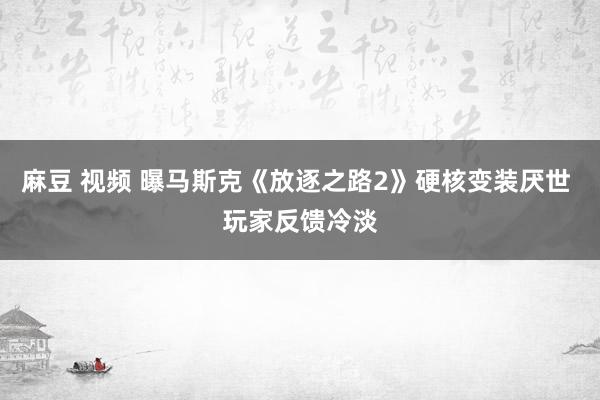 麻豆 视频 曝马斯克《放逐之路2》硬核变装厌世 玩家反馈冷淡